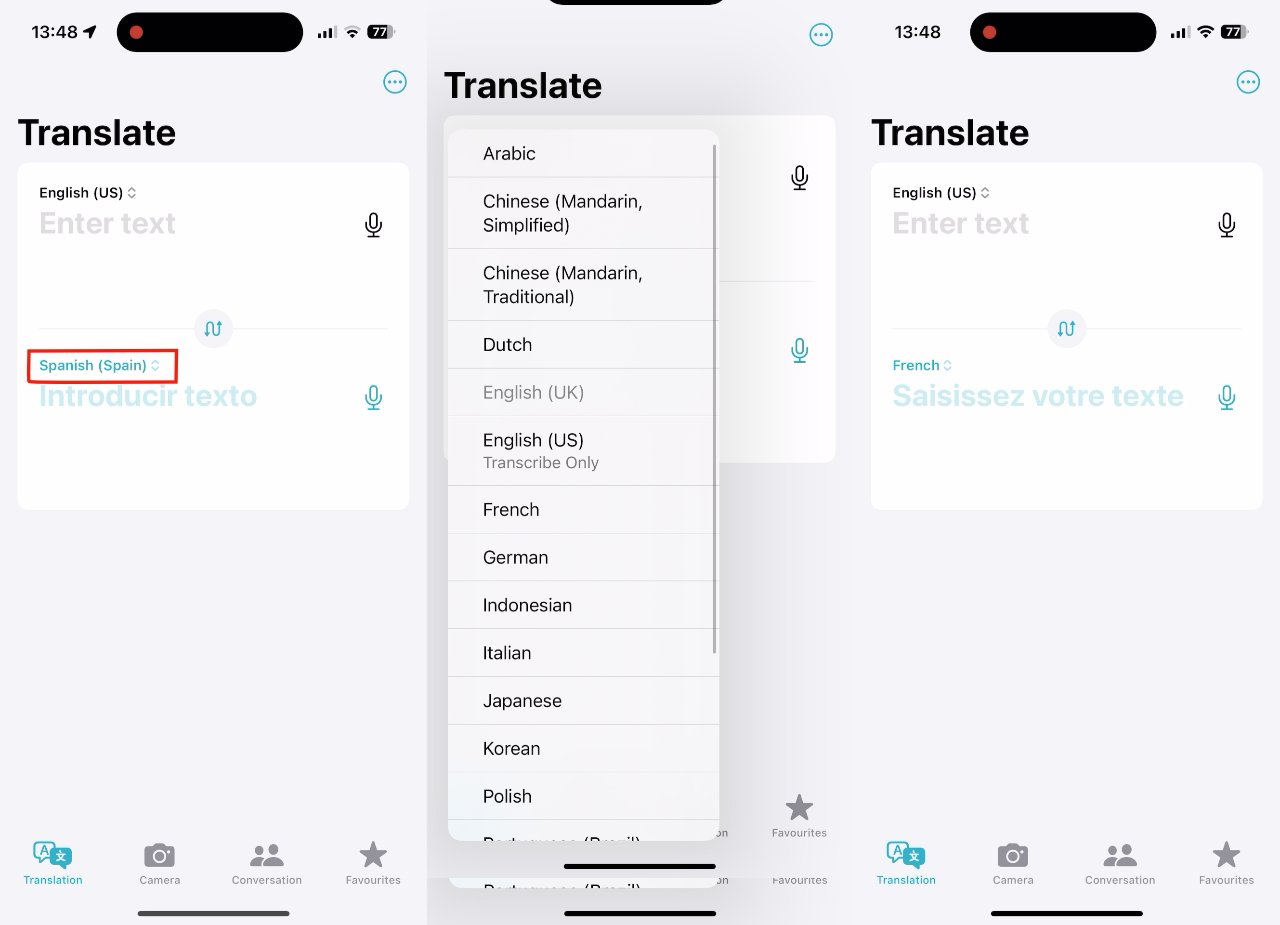 Как использовать Перевод с помощью кнопки действия в iOS 17