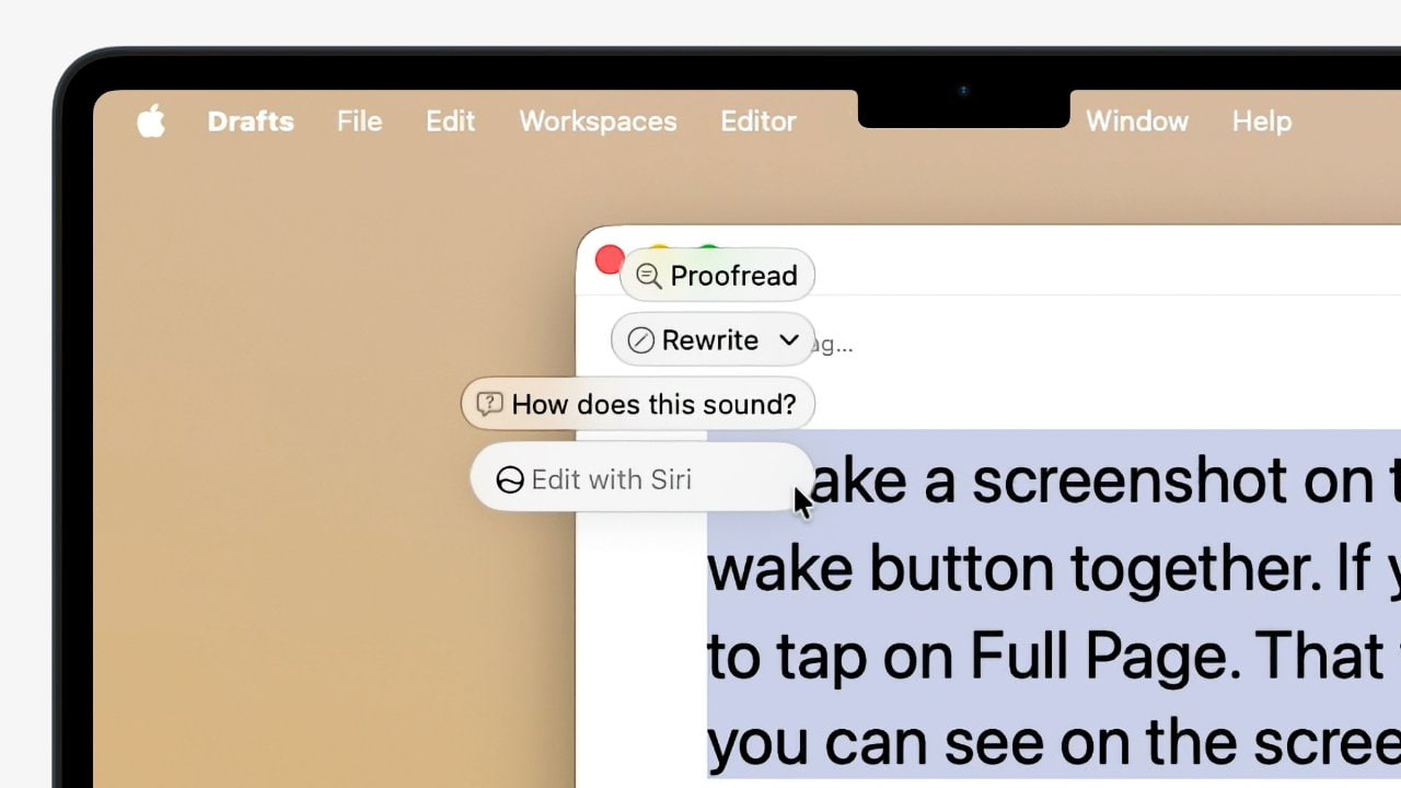 У macOS Golden Gate знайшли приховану функцію Siri AI для швидкого редагування тексту